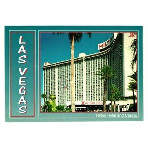 Las Vegas Hilton Hotel Vintage Postcard Casino Vacation Gambling Resort 2US NV 3